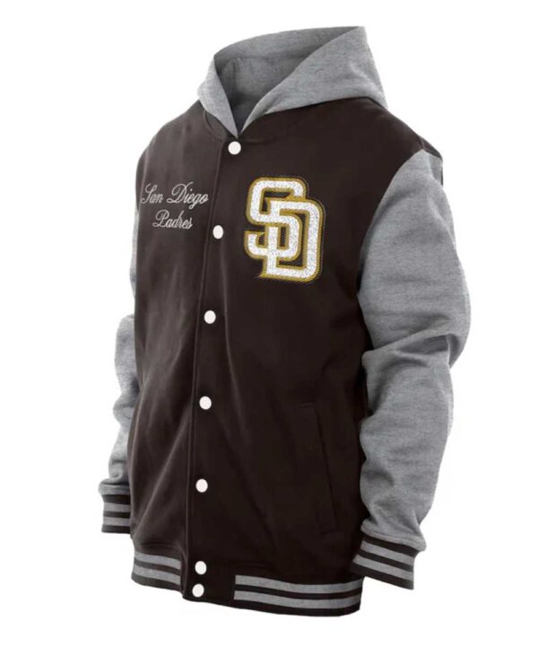 Throwback Prep San Diego Padres Brown Hoodie Jacket - Forever Jackets