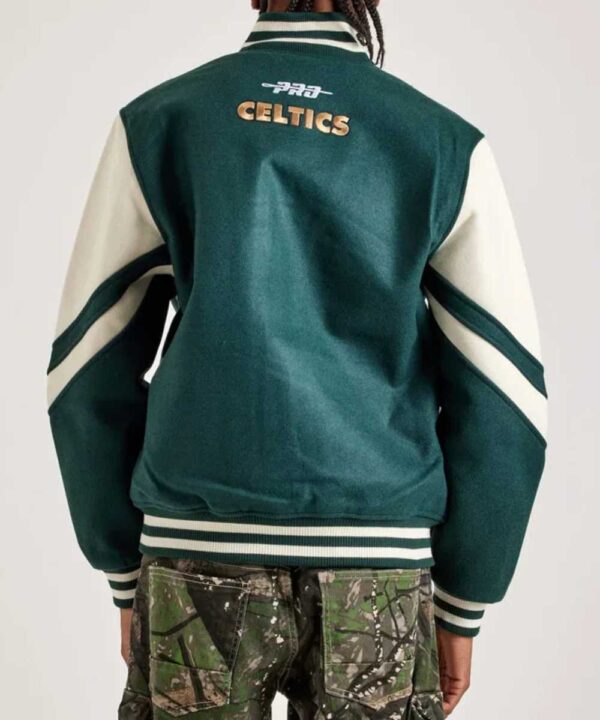 Boston Celtics Green and Off White Varsity Wool Jacket - Forever Jackets