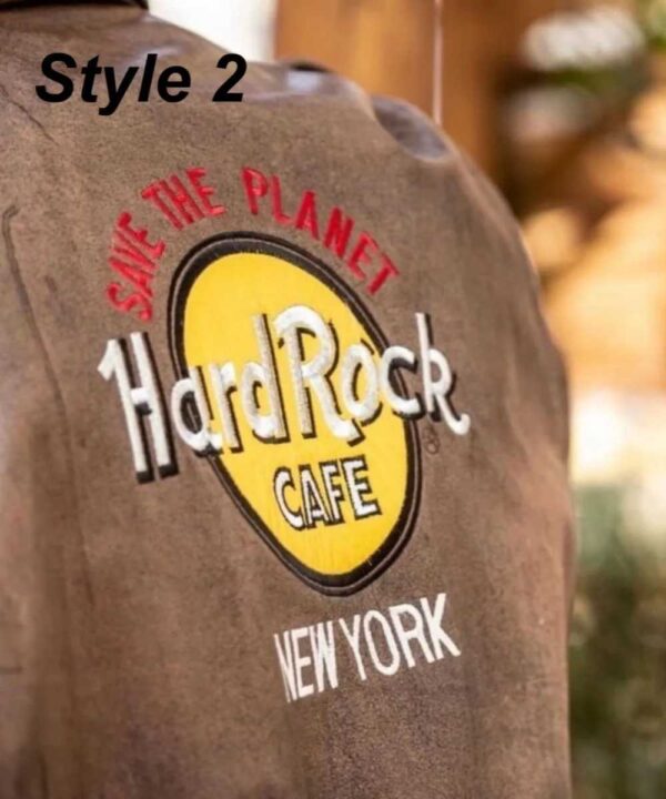 Hard Rock Cafe Save The Planet Leather Jacket