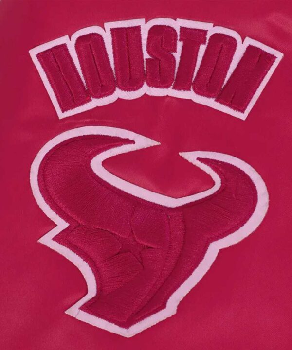 Houston Texans Classic Triple Pink Satin Jacket