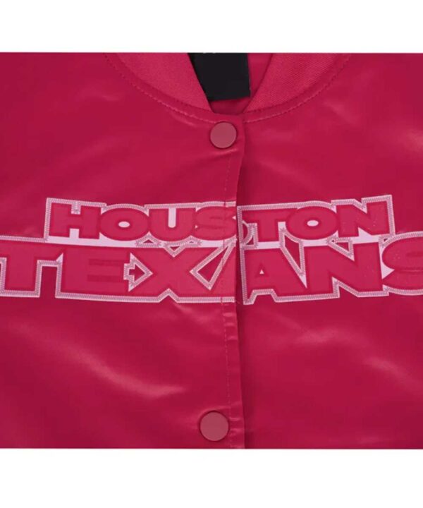 Houston Texans Classic Triple Pink Satin Jacket