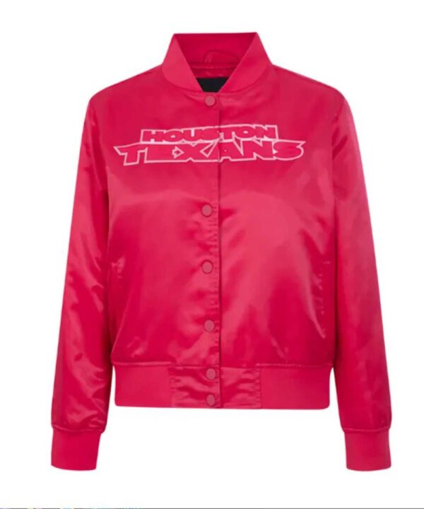 Houston Texans Classic Triple Pink Satin Jacket