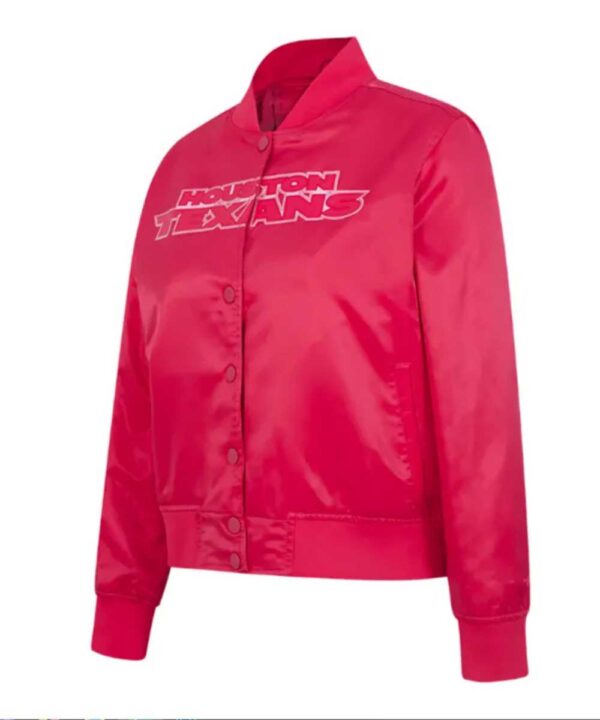 Houston Texans Classic Triple Pink Satin Jacket