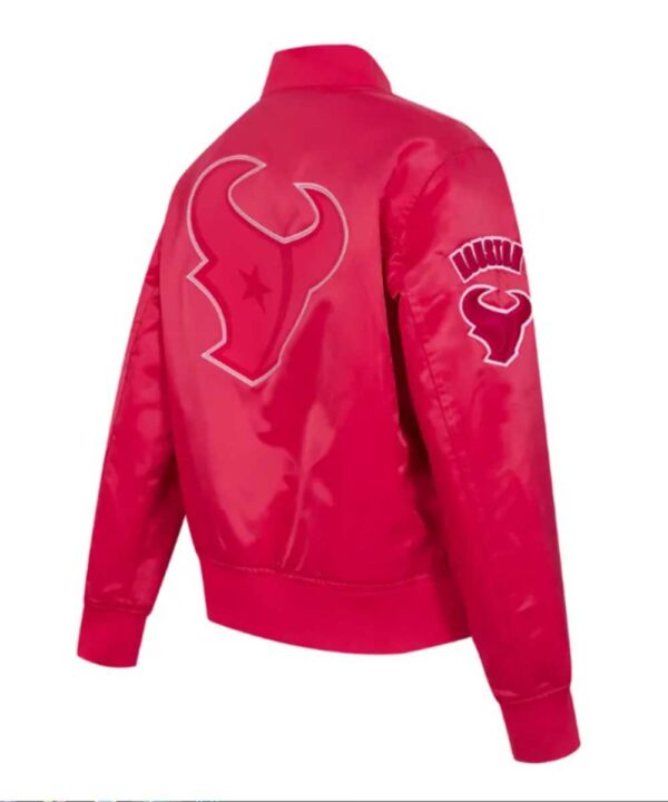 Houston Texans Classic Triple Pink Satin Jacket