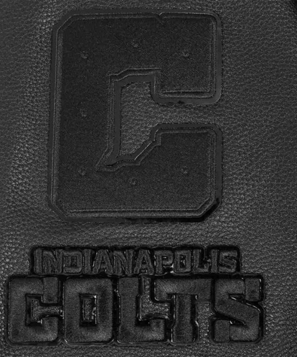Indianapolis Colts Triple Black Varsity Wool/Leather Jacket