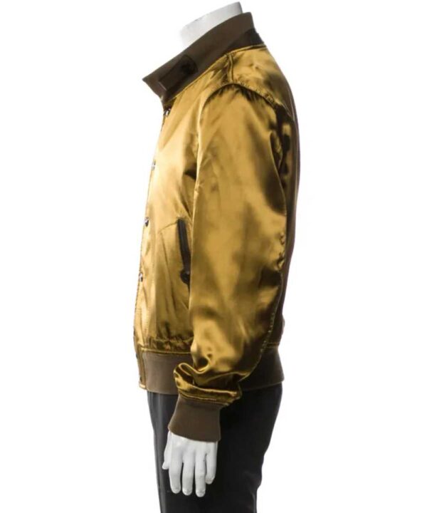 John Legend The Voice Olive Silk Bomber Jacket