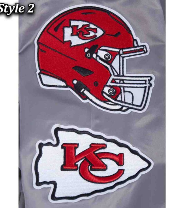 Kansas City Chiefs Old English Classic Rib Satin Jacket - Forever Jackets