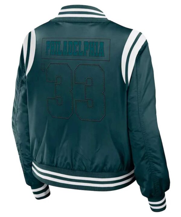 Philadelphia Eagles Green Bomber Full-Zip Jacket