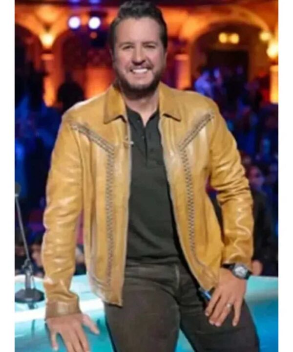 American Idol Luke Bryan Studded Leather Jacket - Forever Jackets