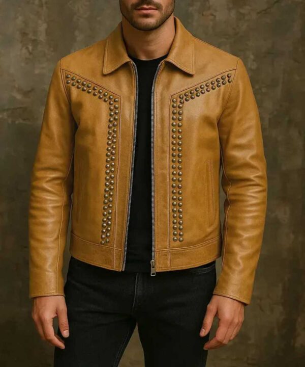 American Idol Luke Bryan Studded Leather Jacket - Forever Jackets