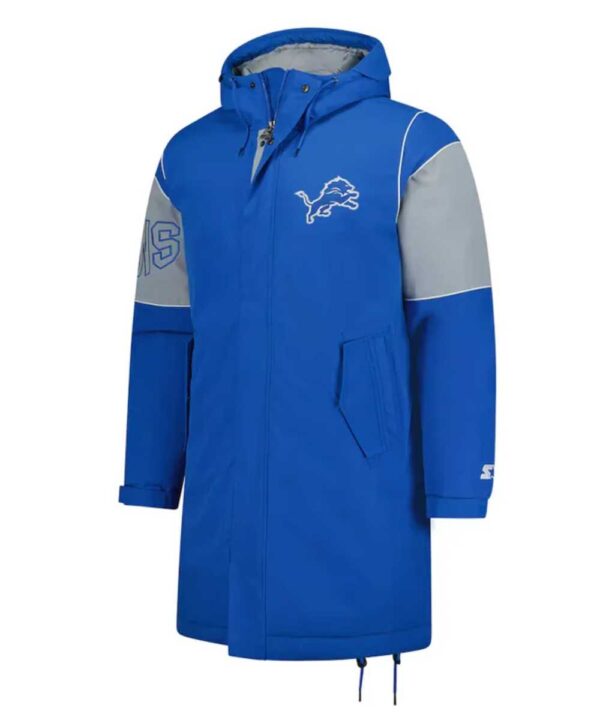 Detroit Lions Blue Dynasty Polyfill Stadium Full-Zip Jacket - Forever Jackets