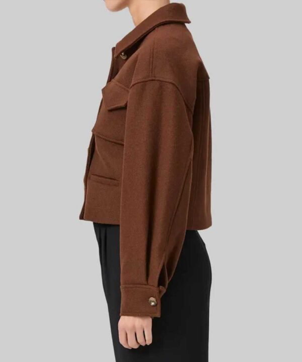 Lucy Hale Street Style Brown Wool Jacket - Forever Jackets