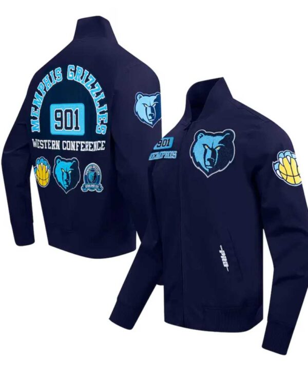 Memphis Grizzlies Area Code Navy Jacket - Forever Jackets