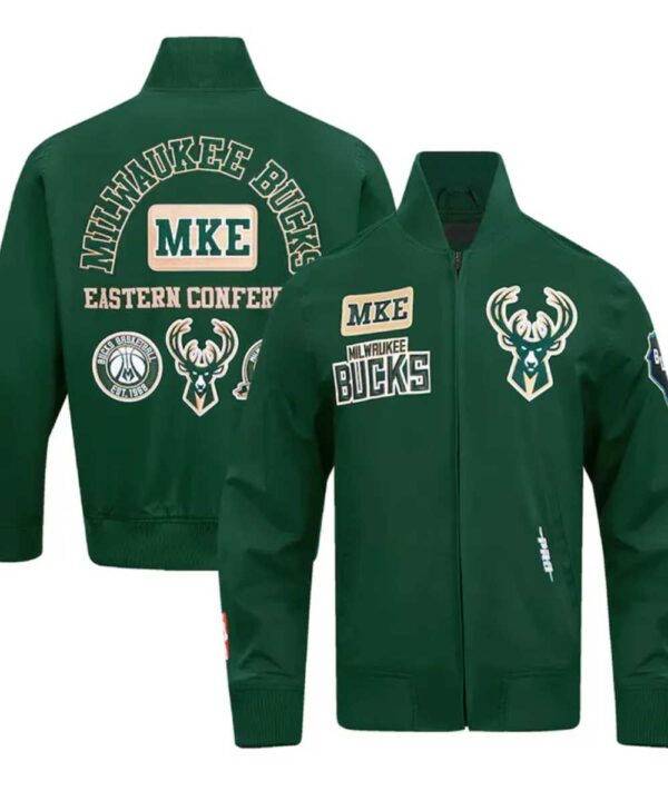 Milwaukee Bucks Area Code Hunter Green Jacket - Forever Jackets