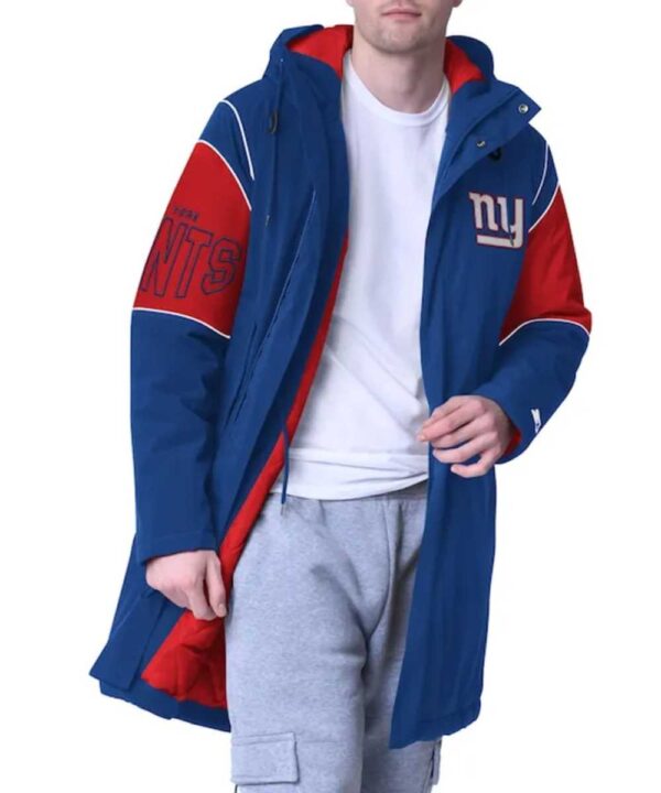 NY Giants Royal Dynasty Polyfill Stadium Full-Zip Jacket