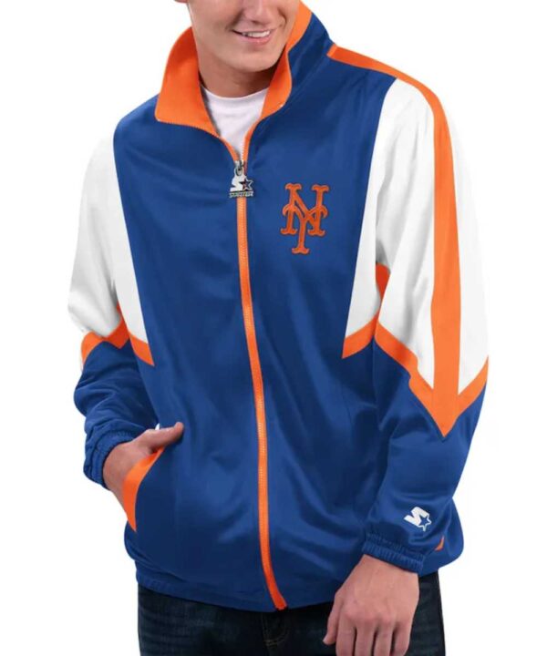NY Mets Lead Runner Royal Full-Zip Jacket - Forever Jackets