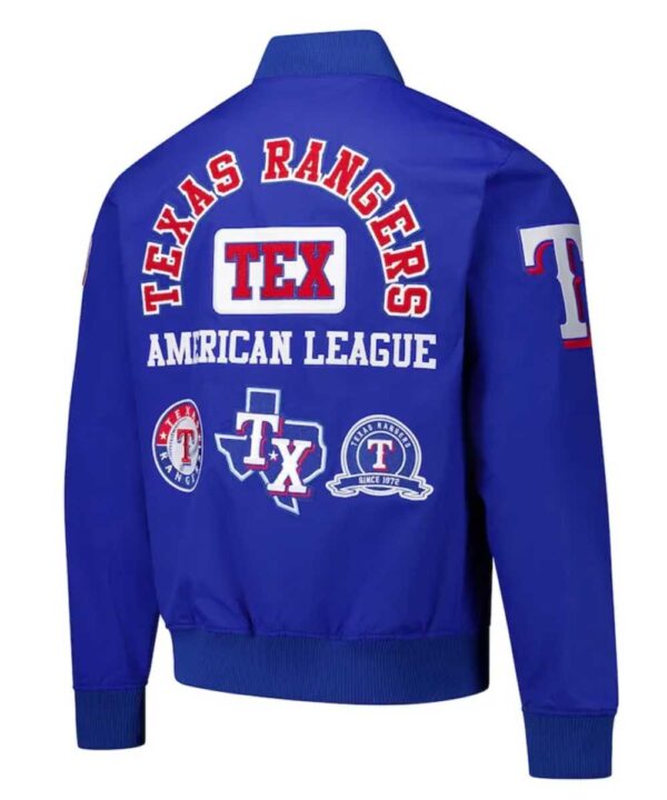 Texas Rangers Area Code Royal Jacket - Forever Jackets