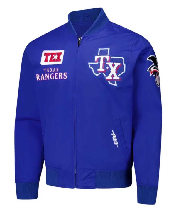 Texas Rangers Area Code Royal Jacket - Forever Jackets