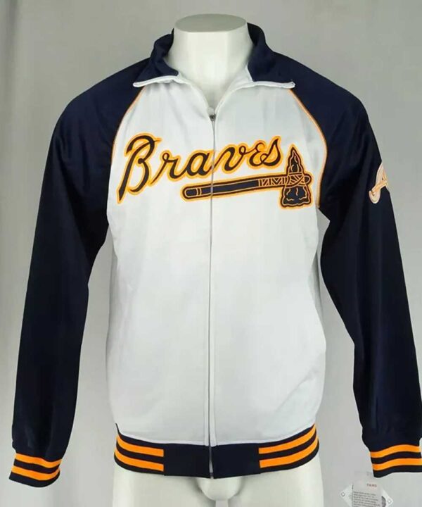 Atlanta Braves Black and White Track Jacket