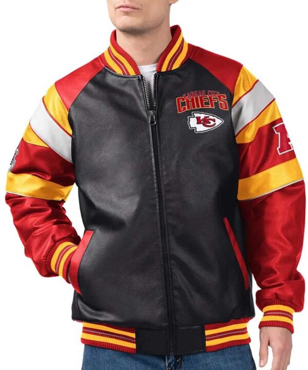 Kansas City Chiefs G-III Faux Varsity Leather Jacket