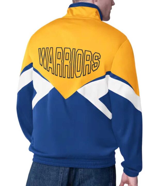 Golden State Warriors Rush Applique Gold/Royal Full-Zip Track Jacket