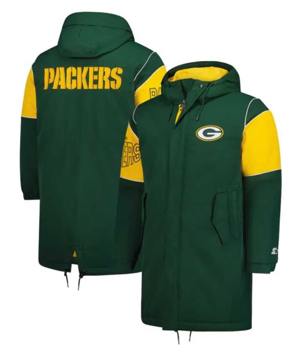 Green Bay Packers Green Dynasty Polyfill Stadium Full-Zip Jacket