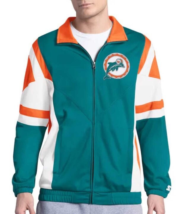 Contender Tricot Miami Dolphins Track Jacket