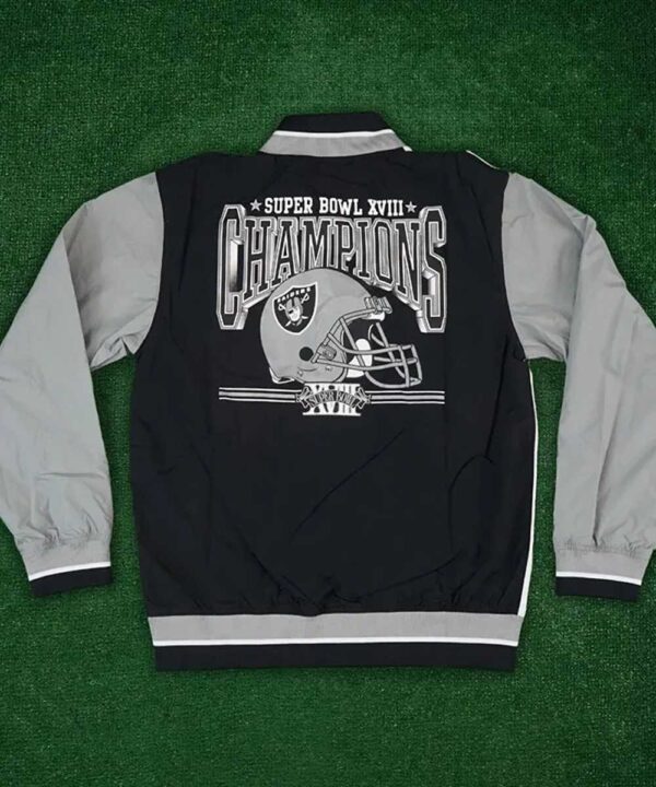Oakland Raiders Warm Up Team History Jacket