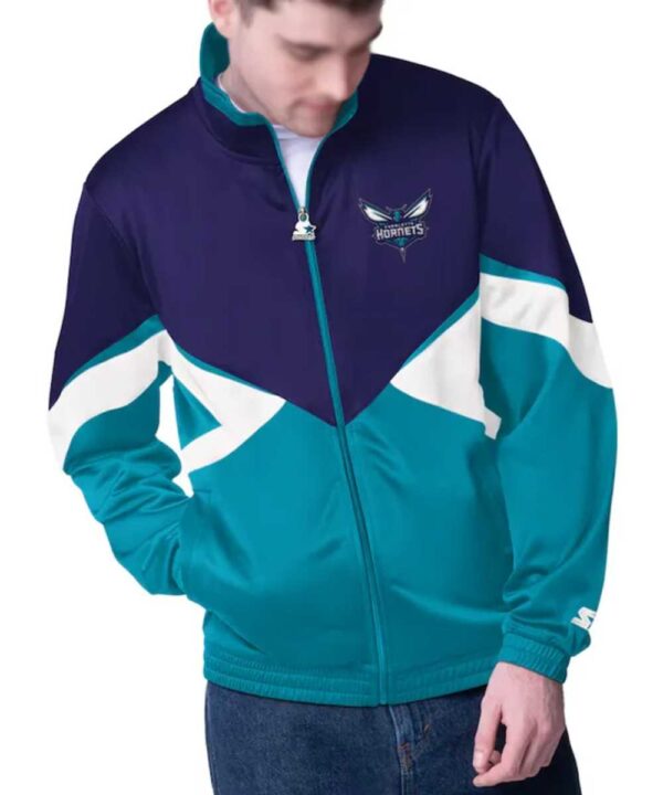 Charlotte Hornets Rush Applique Full-Zip Track Jacket