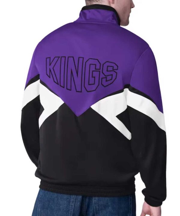 Sacramento Kings Rush Applique Purple/Black Full-Zip Track Jacket