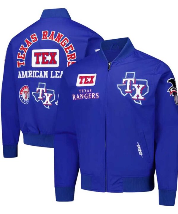 Texas Rangers Area Code Royal Jacket - Forever Jackets