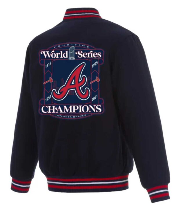 2021 World Series Champions Atlanta Braves Navy Full-Zip Jacket - Forever Jackets
