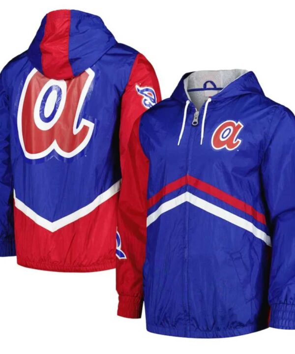 Atlanta Braves Undeniable Royal Full-Zip Windbreaker Jacket - Forever Jackets