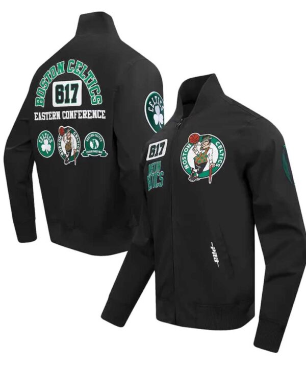Boston Celtics Area Code Black Jacket - Forever Jackets