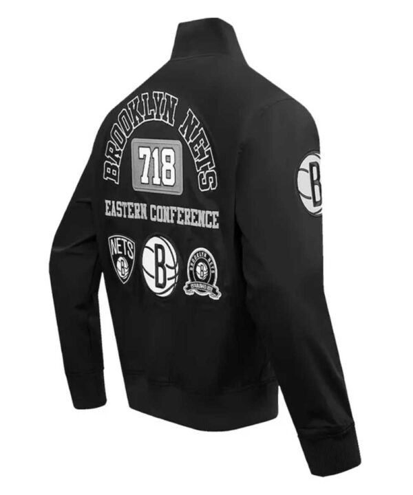 Brooklyn Nets Area Code Black Jacket - Forever Jackets