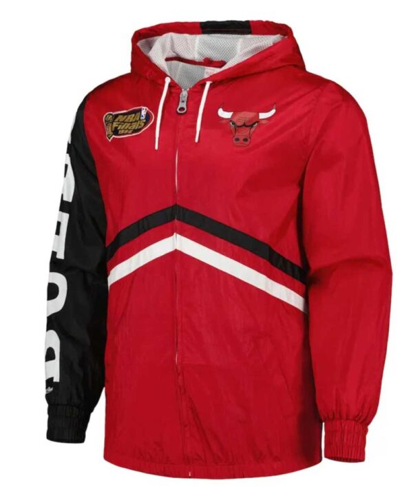 Chicago Bulls Undeniable Red Full-Zip Windbreaker Jacket - Forever Jackets