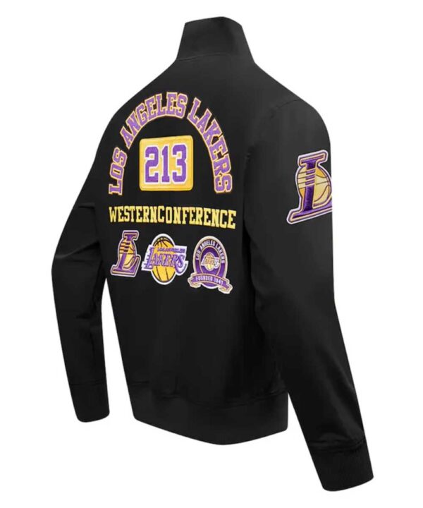 LA Lakers Area Code Black Jacket - Forever Jackets