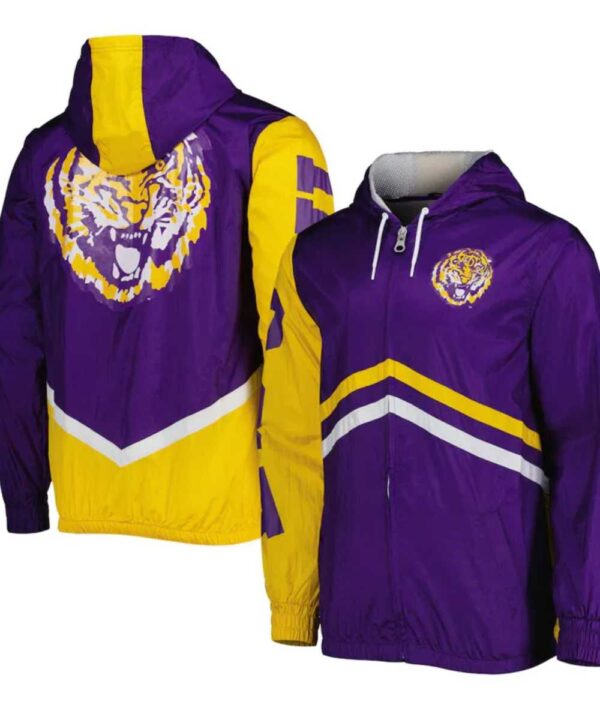 LSU Tigers Undeniable Purple Full-Zip Windbreaker Jacket - Forever Jackets