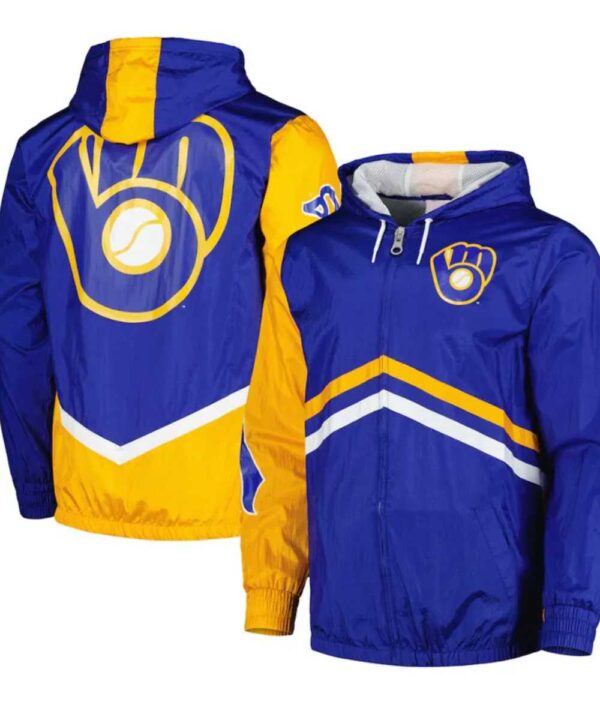 Milwaukee Brewers Undeniable Royal Full-Zip Windbreaker Jacket - Forever Jackets