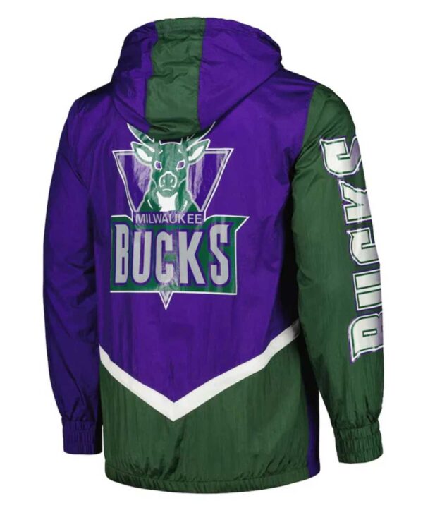 Milwaukee Bucks Undeniable Purple Full-Zip Windbreaker Jacket - Forever Jackets