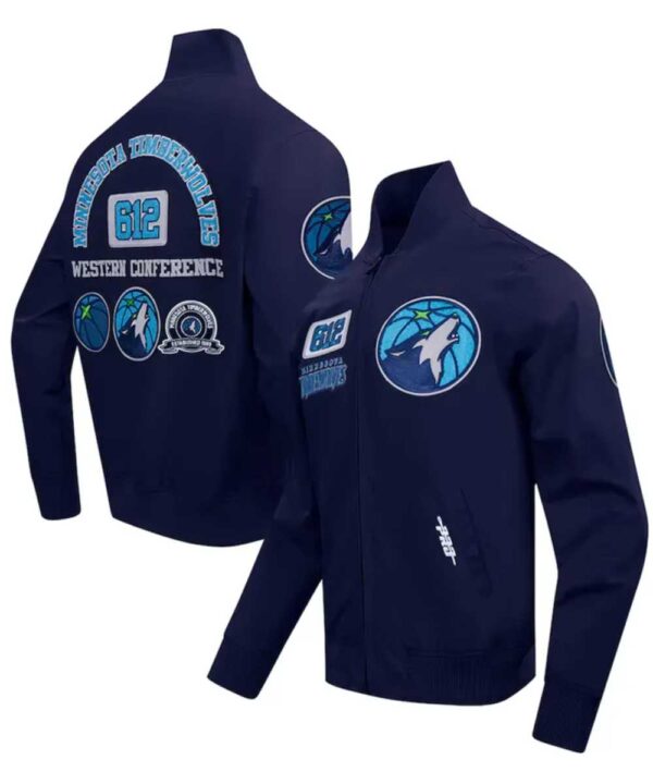Minnesota Timberwolves Area Code Navy Jacket - Forever Jackets