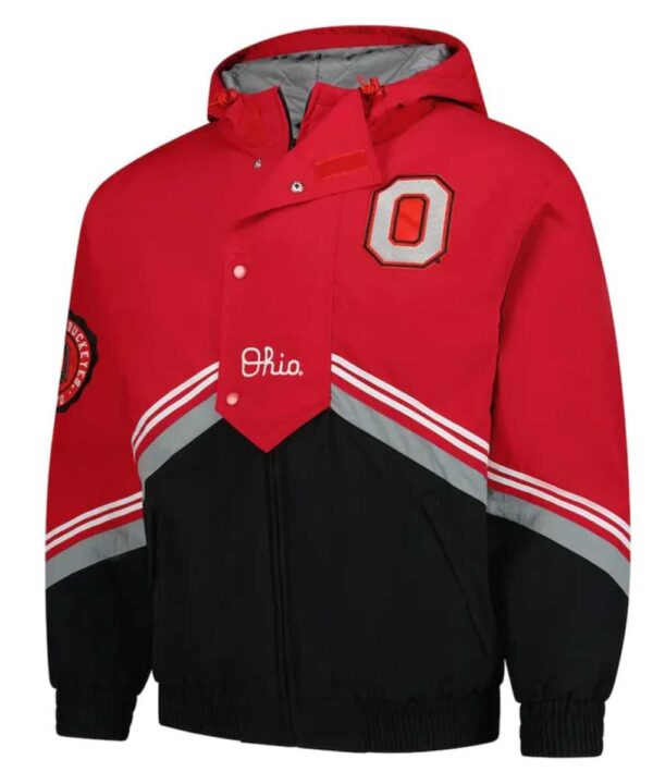 Ohio State Buckeyes Throw It Back Retro ScarletBlack Windbreaker Jacket - Forever Jackets