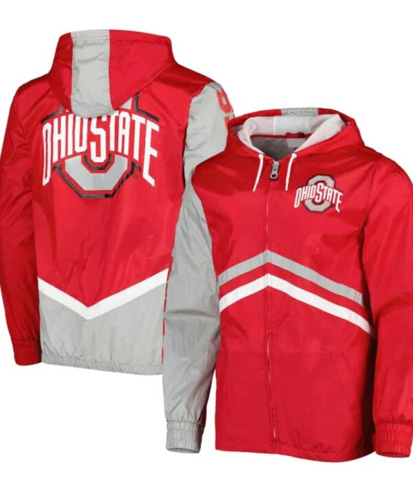 Ohio State Buckeyes Undeniable Scarlet Full-Zip Windbreaker Jacket - Forever Jackets