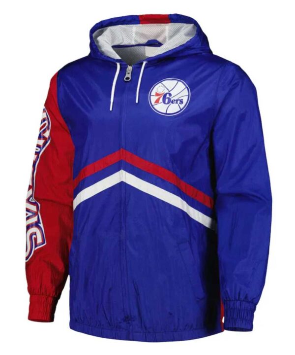 Philadelphia 76ers Undeniable Royal Full-Zip Windbreaker Jacket - Forever Jackets