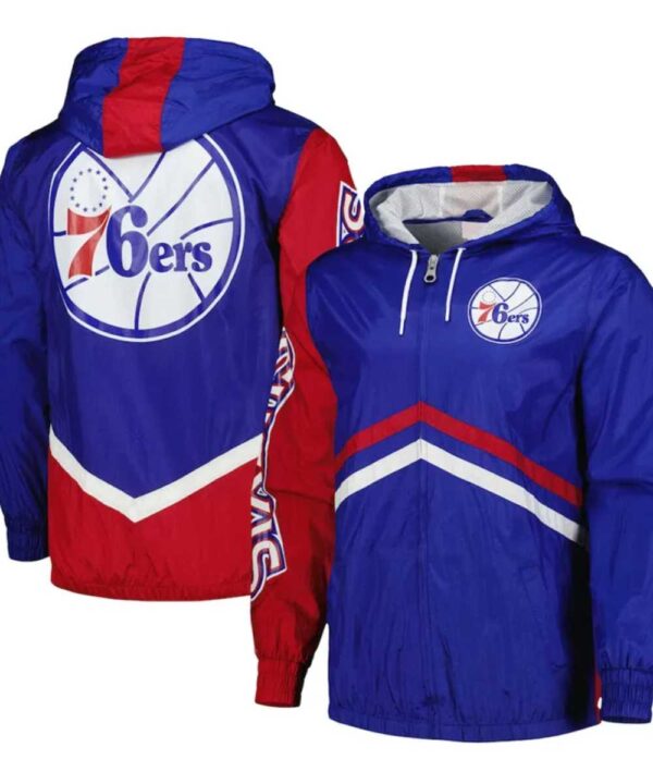 Philadelphia 76ers Undeniable Royal Full-Zip Windbreaker Jacket - Forever Jackets