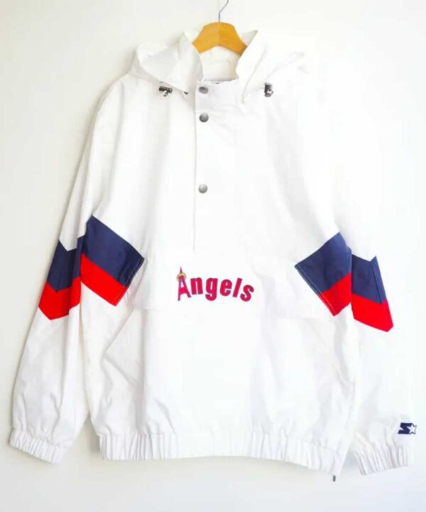Los Angeles Angels White Anorak Jacket - Forever Jackets