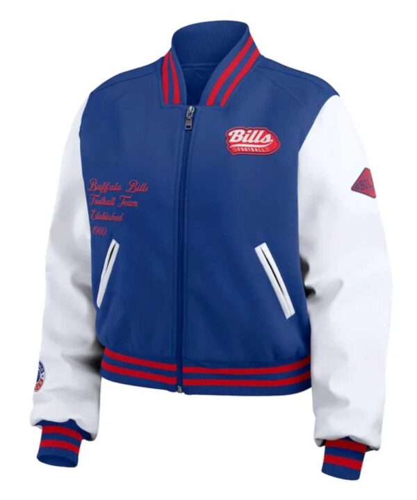 Royal/White Buffalo Bills Varsity Full-Zip Jacket - Forever Jackets