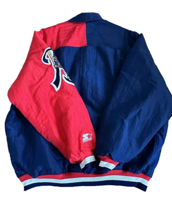 Buffalo Bisons 90’s Blue and Red Satin Jacket - Forever Jackets