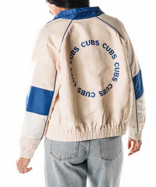 Chicago Cubs Cream Full-Zip Track Jacket - Forever Jackets