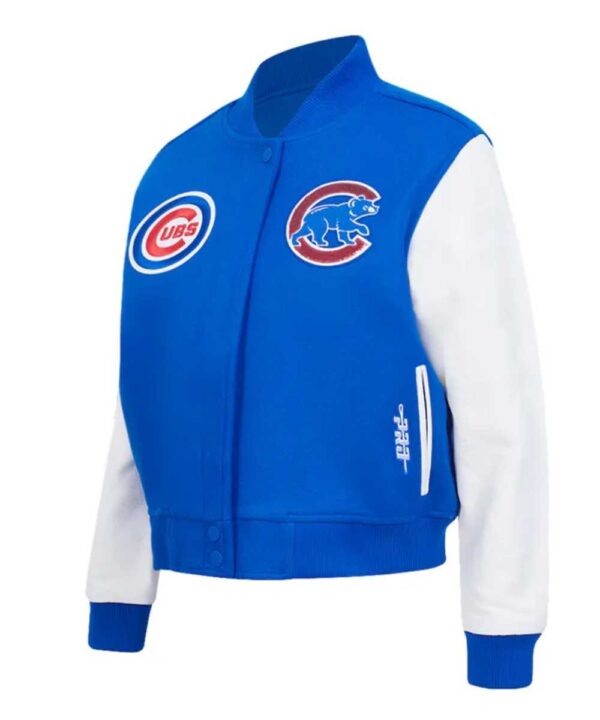 Chicago Cubs Game Day Classics Royal Varsity Wool/Leather Jacket - Forever Jackets